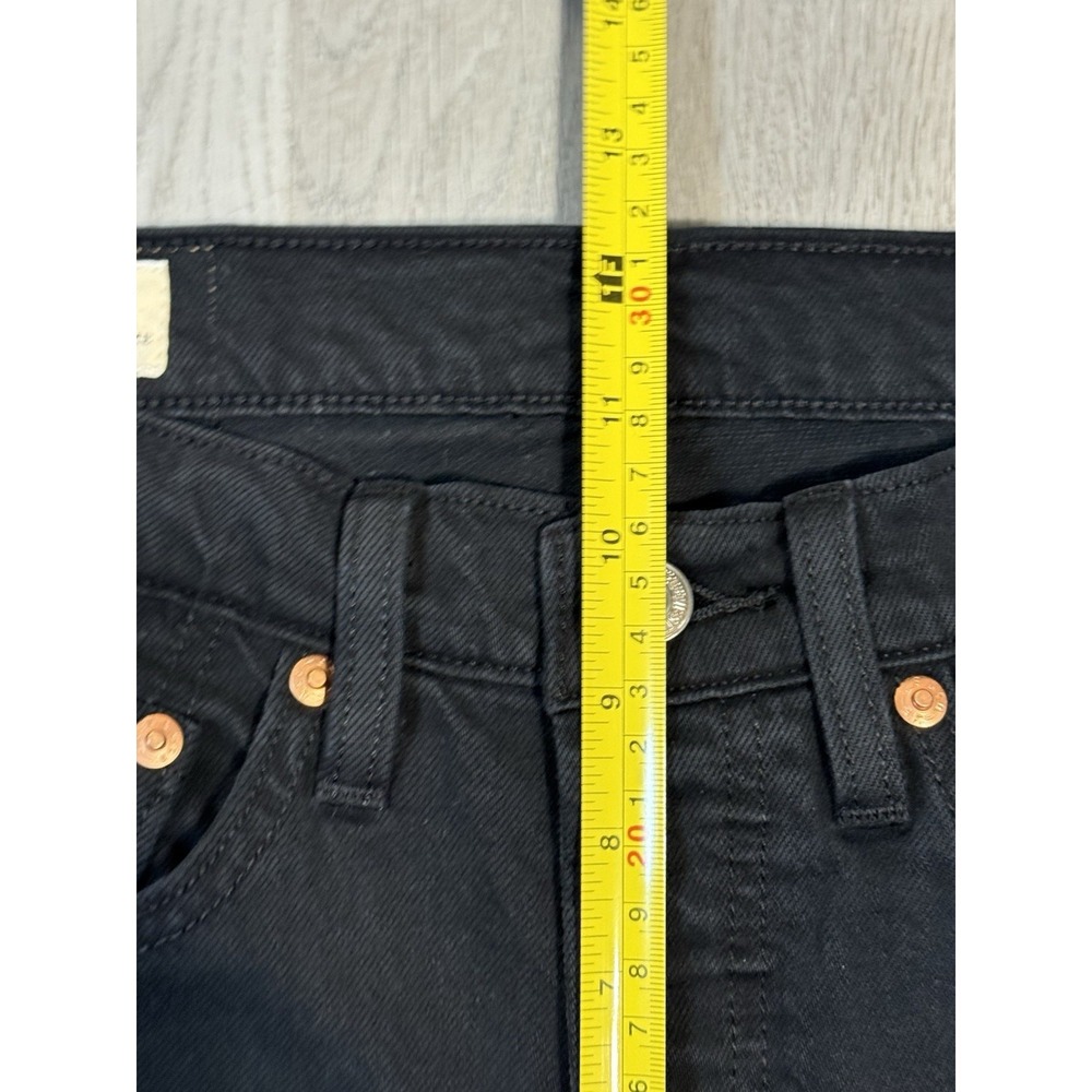 Levis 501 Straight Leg Button Fly Denim Jeans Men's 25Wx32L Black Comfort Casual - Picture 7 of 13